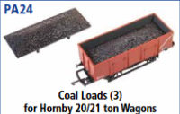 Parkside Models PA24 - Coal Loads for 20/21 Ton Wagons (Hornby etc.) (Pack of 3)