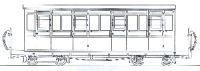 Dundas Models DM64 - Festiniog (style) 4 Compartment Panelled Composite Bogie Coach