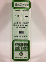 Evergreen 111 - Opaque White Polystyrene Strip (.015 x .030)