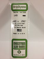 Evergreen 149 - Opaque White Polystyrene Strip (.040 x .250)