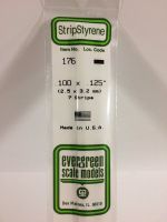 Evergreen 176 - Opaque White Polystyrene Strip (.100 x .125)