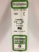 Evergreen 265 - Opaque White Polystyrene Channel (.156)