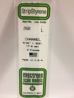 Evergreen 268 - Opaque White Polystyrene Channel (.312)