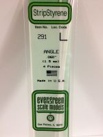 Evergreen 291 - Opaque White Polystyrene Angle (.060")