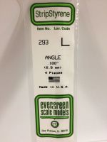 Evergreen 293 - Opaque White Polystyrene Angle (.100")