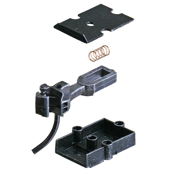 Kadee 740 - Type E Medium Centerset Metal Couplers with Metal Gearboxes - Black - O Scale