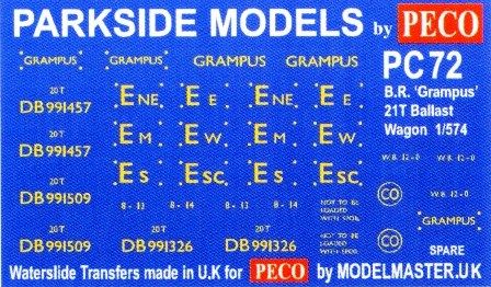 BR 'Grampus' Engineers Wagon - Vacuum Brake for PC72 (Decal)