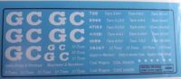 Old Time Workshop 4mm Decals - GCR Freight Lettering