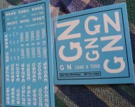 Old Time Workshop 7mm Decals - GNR Freight Lettering - Large Initials 1898-1923