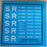 CMR006 (SR) - Old Time Workshop 4mm Decals - SR 12T Wagons