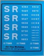 CMR050 (SR) - Old Time Workshop 4mm Decals - SR 10T 5-Plank Wagons