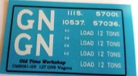 CMR081 (GNR) - Old Time Workshop 4mm Decals - GNR 12T Wagons