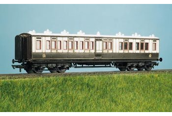 Parkside Models (EX Ratio 733) - LMS (ex LNWR) 50ft Arc Roof Corridor Brake Composite Coach