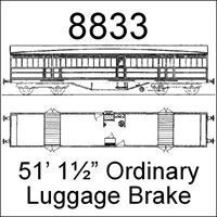 Ex Kirk 8833 - Gresley 51' 1½" Luggage Van (Full Brake)