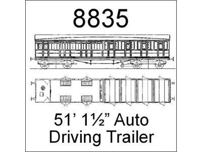 Ex Kirk 8835 - Gresley 51' 1½" Third Class Driving Trailer