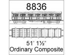 Ex Kirk 8836 - Gresley 51' 1½" Ordinary Composite Manufacturer: