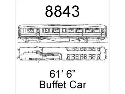 Ex Kirk 8843 - Gresley 61' 6" Buffet Car