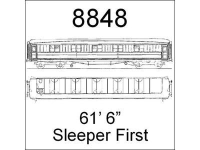 Ex Kirk 8848 - Gresley 61' 6" Sleeper First