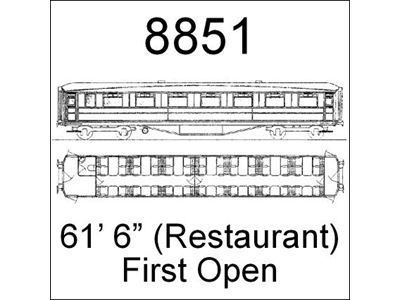 Ex Kirk 8851 - Gresley 61' 6" Open First