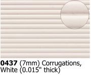 Slaters 0437 - Embossed Plastikard - 7mm Scale Corrugations Beige