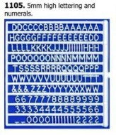 Slaters 5mm High Moulded Letters & Numerals (white)