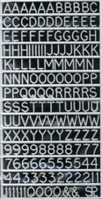 Slaters 8mm High Moulded Letters & Numerals (white)