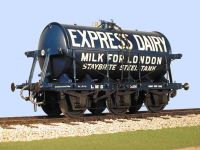 Slaters 70154EX - 7mm Decal - LMS 3000 Gallon 6 Wheel Milk Tank Wagon Express Dairies