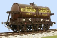 Slaters 7mm Decal - GWR 3000 Gallon Milk Tank Wagon West Park Dairy