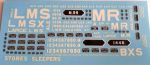 Slaters 70146 - 7mm Decal - LMS/MR Wagon Lettering