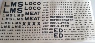 Slaters 70146A - 7mm Decal - LMS/BR Wagon Lettering