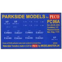 Decals for Parkside  Models MMPC06A - BR ex LNER 12T Van Plywood Sides (Decals)
