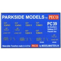Decals for Parkside Models MMPC39 - BR ex SR 'CCT' Parcels Van with end doors 