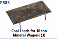 Parkside Models 7mm - Coal Loads for 16 Ton mineral wagons (3) PS83