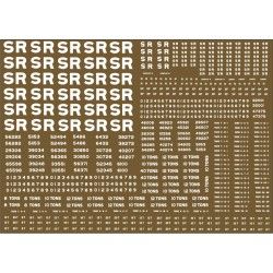 Modelmaster Decals - S.R. Wagon Lettering for Brown wagons 1923-1947