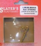 Slaters 7mm - LMS/BR Stanchion & Handle - lost brass wax